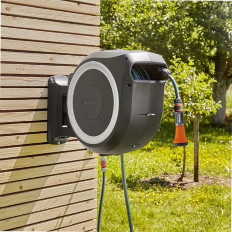 Gardena – Automatische Wandhaspel RollUp 30 m – Schlauchdurchmesser 13 mm – Wandmontage – Wetterfest und platzsparend (1/5)