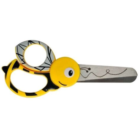 FISKARS - Kinderschere, für Rechts- und Linkshänder, Länge 13 cm, Biene 1003747 (1/5)