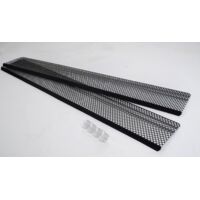 Schwarzes Laubfangnetz und Befestigungselemente aus PVC Girpi