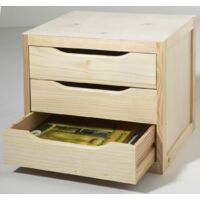 Schubladenblock aus Kiefer, B.39 x T.30 x H.29,5 cm SERVARY