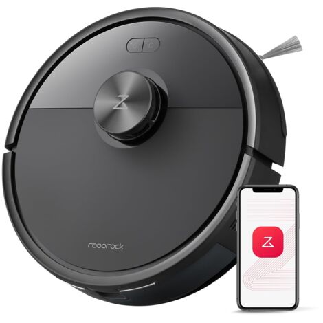 Roborock Q7 M5 Robot Aspirador y Fregasuelos 2 en 1 de 10000 Pa, Robot Vacuum con Doble Sistema Antienredos, Navegación PreciSense LiDAR, Controlado por App y Comando por Voz, Negro