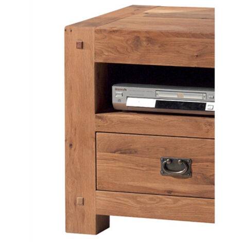 Meuble TV chêne 150cm Lodge Casita LODTV2 - 150x50x60 cm - Kayu Meuble (1/4)