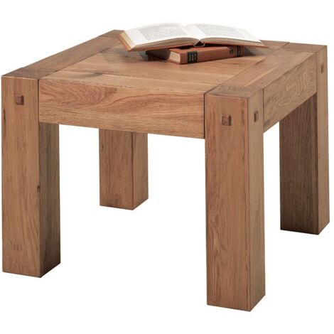 Table basse chêne carrée 60cm Lodge Casita - 60x60x45 cm - Kayu Meuble (1/4)