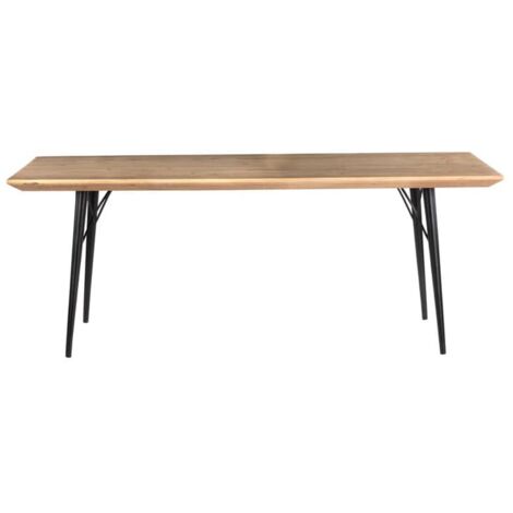 Table salle à manger bois clair industriel SERENA 195cm - 195x90x75 cm - Kayu Meuble (1/5)