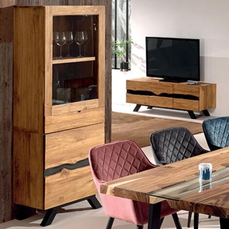 Vitrine teck naturel 70cm Casita (1/5)