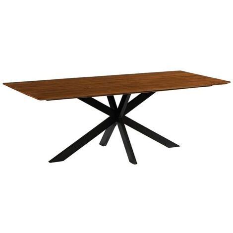 Table rectangulaire pied central en teck massif 220cm COPLEY Casita (1/3)