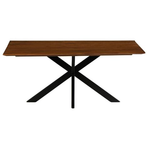 Table rectangulaire pied central en teck massif 180cm COPLEY Casita (1/4)