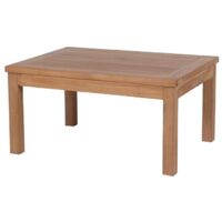 Table basse d'appoint extérieur en teck massif rectangulaire 80x60cm - 80x60x40 cm - Kayu Meuble