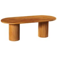 Table salle manger ovale bois massif chêne huilé rétro 220cm WINTON Casita