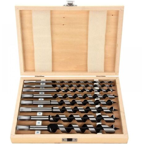 8pcs Hexagonal Foret à Mèche à bois Forets Bois Hexagonal Mèche à Bois Hélicoïdal Set Foret à Bois en Acier Carbone Spiral Hexagonal Foret à Mèche 6mm 8mm 10mm 12mm 14mm 16mm 20mm