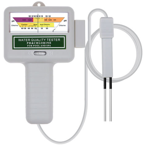 Kit de testeur de Compteur d'eau de Chlore PH, Moniteur numérique Portable d'analyse de la qualité de l'eau, Test pour l'analyseur électronique de la qualité de l'eau de la Piscine et du Spa