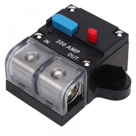 Disjoncteur Audio, 200A Réinitialisable de Voiture Fusible Bouton de Réinitialisation Disjoncteur Disjoncteur Auto-Récupération pour la Protection Audio et Amplis