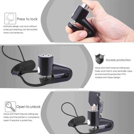 Motorrad Radschloss Mit Code - Scheibenschloss Wasserdicht Für E-Bikes & Fahrräder