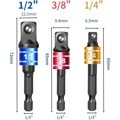 Sollbry 105° abgewinkelter Schraubendreher-Adapter (1/4 Zoll Sechskant-Bit) und 3 Stück