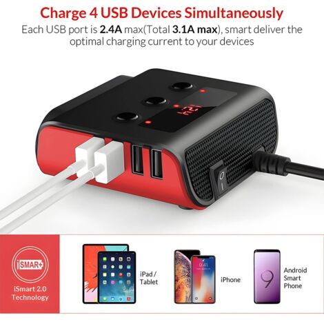 Auto Zigarettenanzünder Adapter - 12V Konverter Für Kühlbox & Kompressor