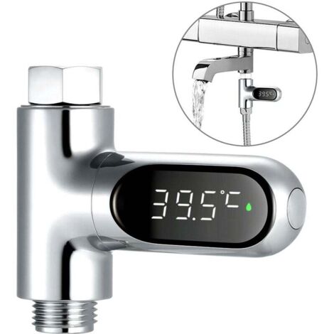 LED-Anzeige Wasserzähler Digitales Duschthermometer Badtemperaturüberwachung Wassertemperaturmessgerät mit Bereich 585℃℃/℉ Hochpräzises Duschbadezimmerzubehör