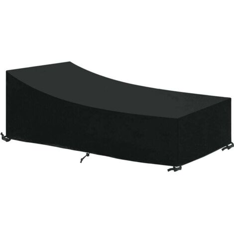 Abdeckung für Gartenmöbel, 600D Oxford-Gewebe, Schutzhülle für Möbel, wasserdichte Gartentischabdeckung, Schutzplane mit Seil und Schnallenverschluss (200 x 165 x 80 cm)