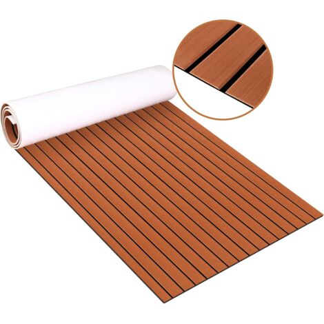 Yacht-Bodenmatte, rutschfeste, selbstklebende EVA-Schaum-Bootsmatte für Boote, Marineyachten, 240 x 45 cm