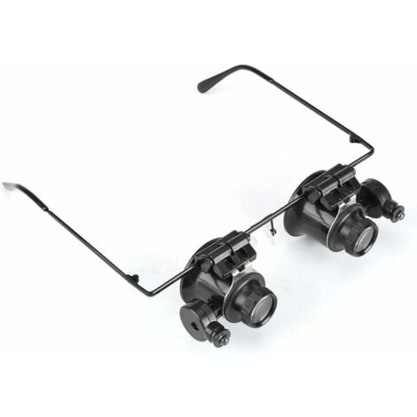 Professionelle Lupe, Juwelierlupe, Werkzeug, Uhrreparatur, Arbeitsbrille, 20-fache Vergrößerung, LED-Lichtlinse, Lupe für Juwelier, Uhrmacher, Münz- und Briefmarkenkenner