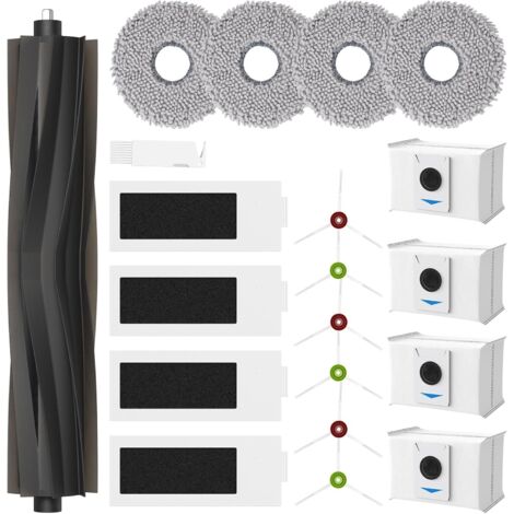 20-teiliges Zubehörset für Ecovacs Deebot T20 Omni / T20e Omni / T20 Max / T20 Pro Roboterstaubsauger, 1 Hauptbürste, 4 Wischtücher, 4 Hepa-Filter, 4 Staubbeutel, 6 Bürsten (1/5)