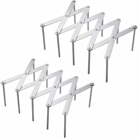 Deckelhalter aus Edelstahl, Küchenutensilien-Organizer, Deckelgestell mit verstellbarem Design zur Aufbewahrung von Topf- und Glasdeckeln (2er-Pack)