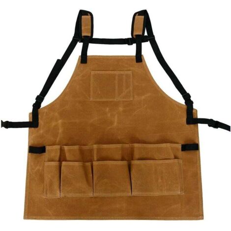 Schürze für Gartengeräte, verstellbare Taillenschürze mit Taschen, Gartenset, Künstlermalerei, wasserdichte Arbeitsschürze aus Segeltuch, Halter für Gartengeräteset (1/5)