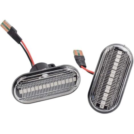 Dynamische Seitenblinker für Seitenblinker für Dacia Duster Dokker Lodgy Renault Megane 1 Clio 1 2 Kangoo Espace Smart Fortwo 453 (Weiß)