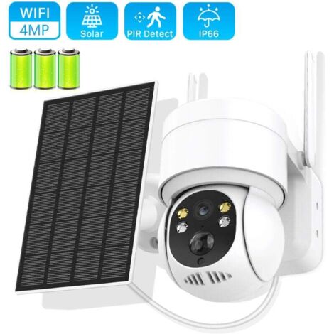 Solarbetriebene WiFi PTZ-Überwachungskamera für den Außenbereich, 1080P PIR-Personenerkennung, kabellose Überwachungs-IP-Kameras mit Solarpanel, wiederaufladbarer 7800-mAh-Batterie (1/5)