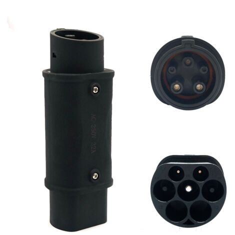 EV-Adapter Typ 2 auf GBT, 380 V 32 A (dreiphasig) IEC 62196-2 auf GBT EV-Ladeadapter für Elektrofahrzeuge, Typ 2 auf GB/T EV-Anschluss (1/4)