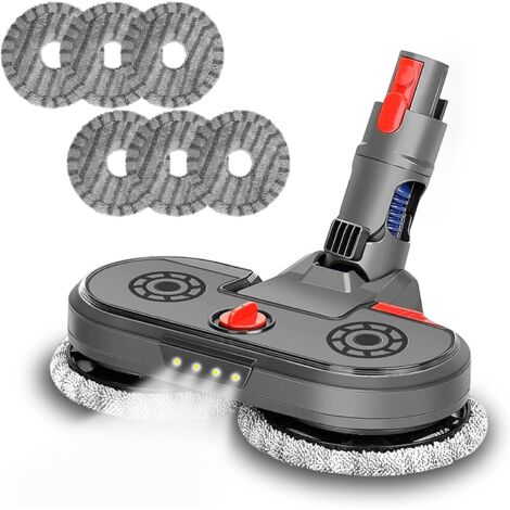 Motorisierte Turbobürste, zum Kehren des Bodens, kompatibel mit Dyson V7 V8 V10 V11 V15, saugt, reinigt, poliert Böden, Marmor, Holz, Mikrofasertuch und Wassertank inklusive (1/5)