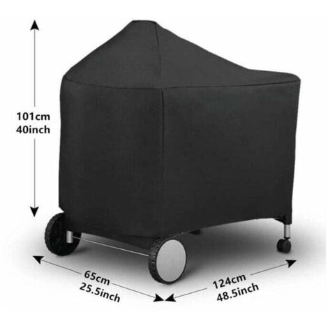 Wasserdichte Schutzhülle für Weber 7152 Barbecue Holzkohlegrill Zubehör Campin 124x65x101cm (1/4)