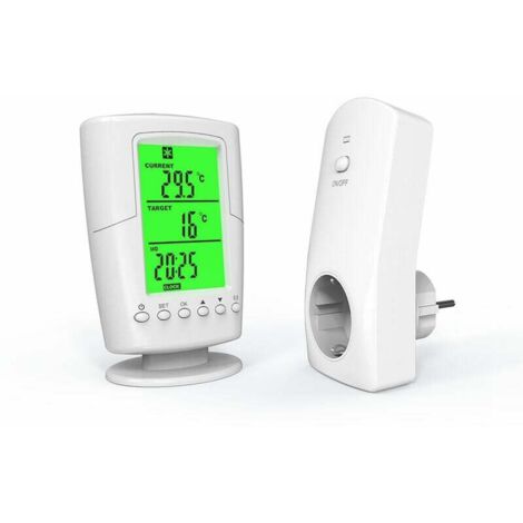 Kleiner programmierbarer, kabelloser Temperaturregler für die Steckdose, intelligentes Heim-Thermostat TS-2000-EU