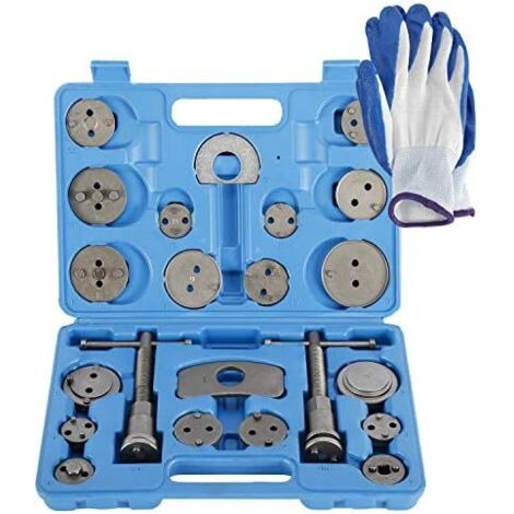 Bremssattelkolben-Rückstellwerkzeugsatz für Scheibe, Backe oder Bremsbelag, Austauschwerkzeug und Adapter, 22-teiliges Set (1/5)