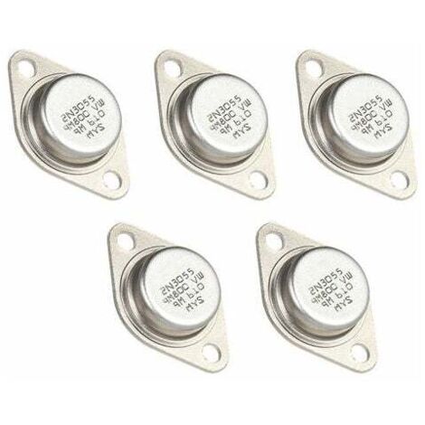 Stück hochwertige 2N3055-Leistungstransistoren NPN TO-3 Metallgehäuse 15 A/60 V. Set mit 5 Transistoren (1/4)