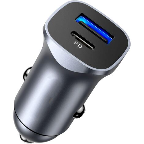 Zigarettenanzünder-Ladegerät, USB C PD QC 3.0, schnelles Autoladegerät, kompatibel mit iPhone 15 Plus Pro Max 14 13 Pro SE 2022 iPad Pro Galaxy S24 S23 Ultra Plus S22 A14 A54 Pixel 7 Pro GPS (1/4)
