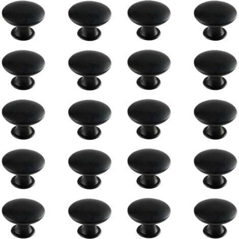 20 Stück Türknöpfe Schubladenknöpfe 30 mm Vintage Griffe Möbel Schrankknöpfe für Küchenschränke (schwarz), Superma (1/5)