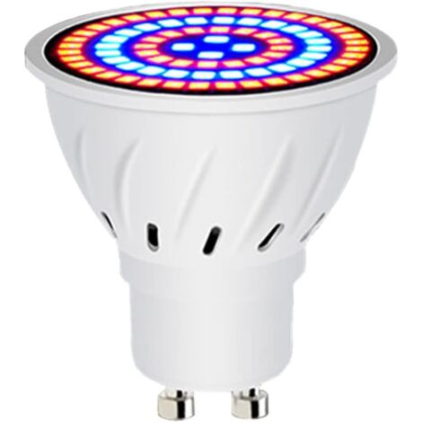 Wachstums-Glühbirne, 60 LEDs, GU10, Pflanzen-Wachstumslicht, Vollspektrum-Pflanzen-Gartenlicht, 220 V, für den Innenbereich, für Sukkulenten, Zimmerpflanzen, Garten, Wachstums-Glühbirne, 60 LEDs