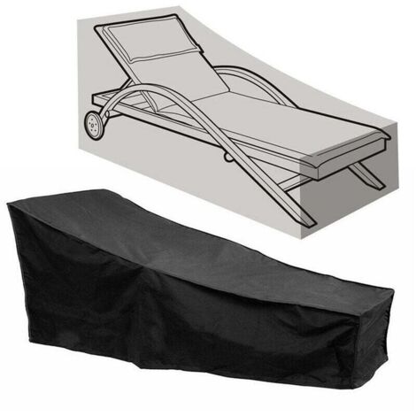 Abdeckung für Sonnenliegen, Chaiselongue-Abdeckung für den Außenbereich – Schutzhülle für Sonnenliege, UV-beständig, winddicht, wasserdicht, 210D Oxford-Gewebe, Garten-Abdeckung für Liegestühle, 210 x (1/5)