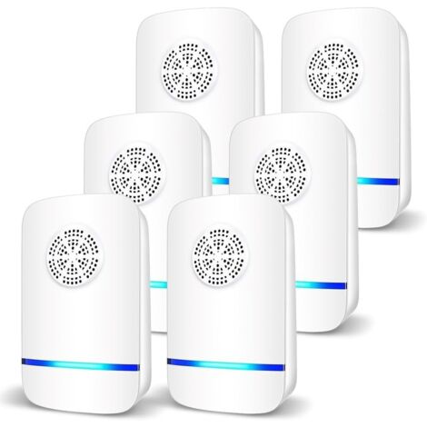 Ultraschall-Mäuseabwehr, 6er-Pack, Anti-Ratten, geräuschlos, ungiftig, wirksam gegen Mäuse und Ratten, keine Strahlung, Ultraschall-Nagetierabwehr