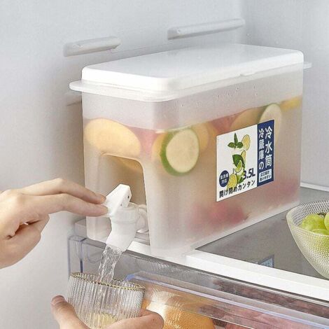Getränkespender mit Zapfhahn 3,5 Liter Getränkespender Kanne für Fruchtsaftflasche - Wasserbrunnen Cocktail Saft Alkohol (1/4)