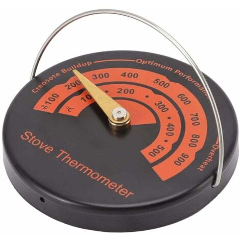 Ofenrohr-Thermometer, magnetisches Kaminrohr-Messgerät, magnetisches Bimetall-Ofenthermometer, breiter Bereich, zur Messung der Ofentemperatur für den Kamin zu Hause (1/5)