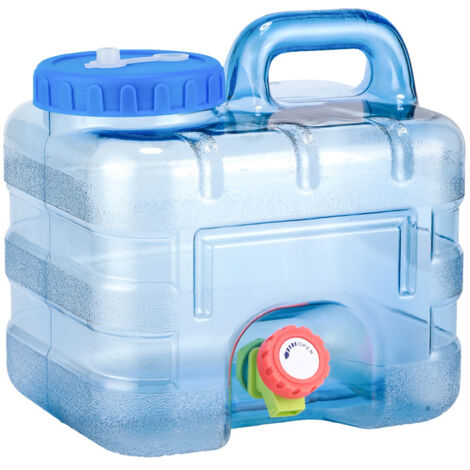 Wasserkanister, 7,5L-22L Wassertank mit Hahn, Camping Wassertank mit Griffen, Wasserspender mit Hahn, Camping Trinkwasserkanister, Wasserkanister für Getränke, Lebensmittelecht (1/4)