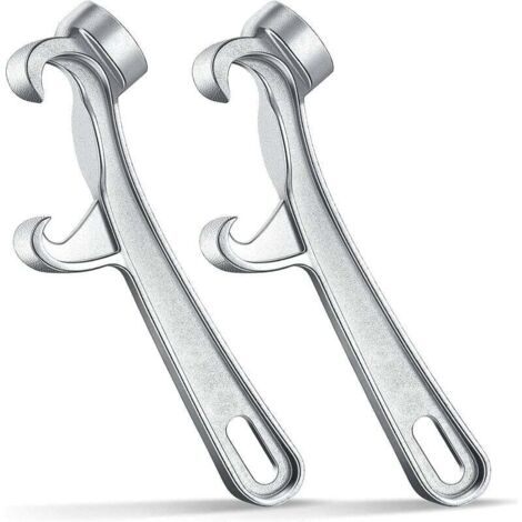 Aluminium-Eimeröffner, 5-Gallonen-Eimeröffner, silberner Eimerdeckelschlüssel, Metalldosenöffner, Deckelentfernungswerkzeug für den industriellen Heimgebrauch (2 Stück) (1/5)