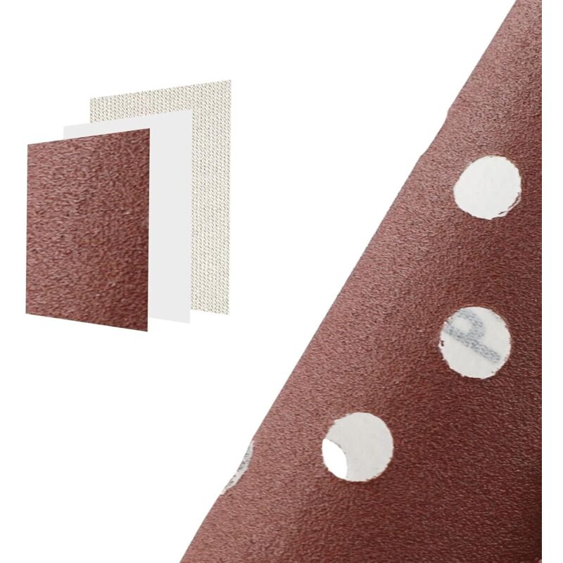 Ordeluxe Kit Dischi Carta Abrasiva:Dischi Abrasivi 125mm con fissaggio a strappo M14,50 Fogli di Carta Abrasivi.Carta vetrata 10x40/60/80/120/240,adatti per carta abrasiva per levigatrice-lucidatura