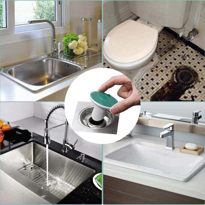 Filtro Scarico A Forma Di Cactus Per Lavello - Antiodore E Raccoglicapelli In PVC Ispessito Verde Chiaro