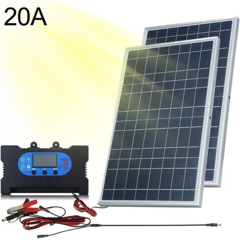 Kit Pannello Solare 600W 12V/24V Con Controller 100A – Portatile Per Auto E Campeggio
