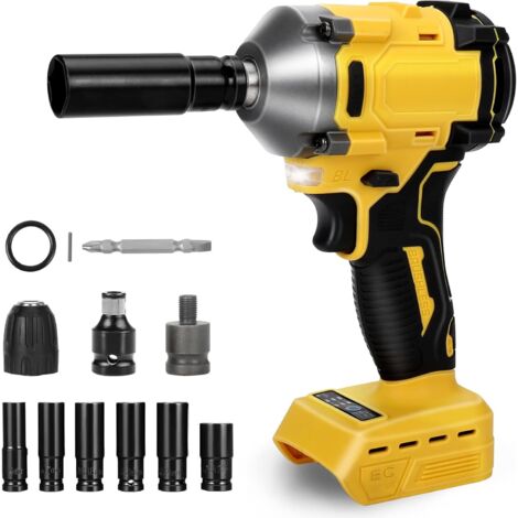 Avvitatore A Percussione 1/2 520 Nm 18V Senza Spazzole, LED, Compatibile Makita (Senza Batteria)