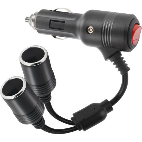 Adattatore per caricabatteria da auto con splitter per accendisigari da auto da 90 W a 2 prese