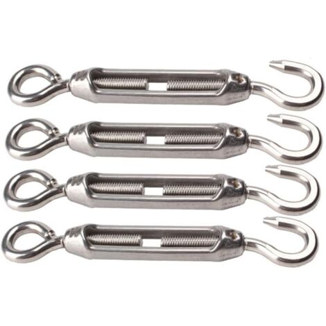 Kit 6 Molle Di Tensione In Acciaio Inox 304 | 50mm Con Ganci + 6 Fibbie Di Sicurezza | Portata 12kg - 2