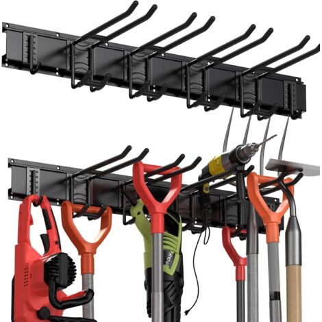 Organizer Da Parete Per Attrezzi Da Garage, Regolabile 164 Cm, Con Ganci Resistenti, Soluzione Salvaspazio